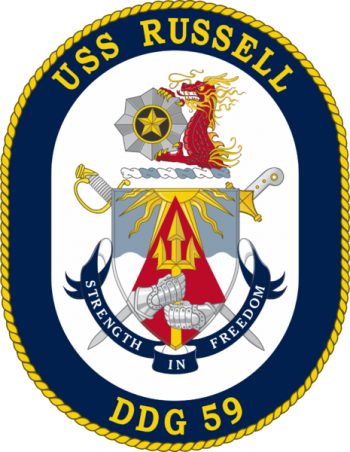 Coat of arms (crest) of the Destroyer USS Russell