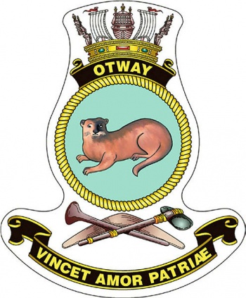 Coat of arms (crest) of the HMAS Otway, Royal Australian Navy