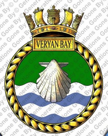 Coat of arms (crest) of the HMS Veryan Bay, Royal Navy