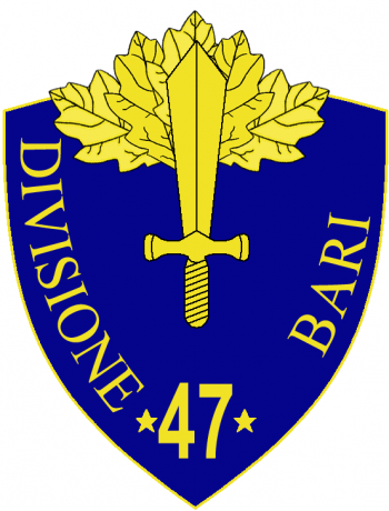 Coat of arms (crest) of the 47th Infantry Division Bari, Italian Army
