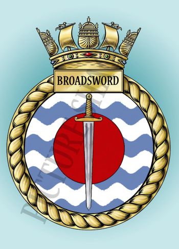 Coat of arms (crest) of the HMS Broadsword