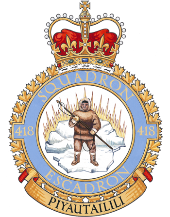 Coat of arms (crest) of the No 418 Squadron, Royal Canadian Air Force