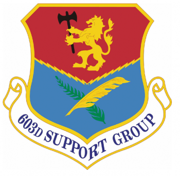 Coat of arms (crest) of the 603rd Support Group, US Air Force