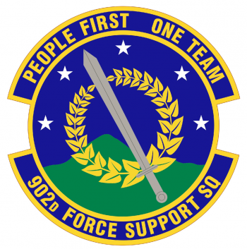 Coat of arms (crest) of the 902nd Force Support Squadron, US Air Force