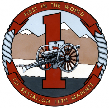 Coat of arms (crest) of the 1st Battalion, 10th Marines, USMC