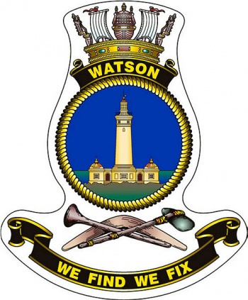 Coat of arms (crest) of the HMAS Watson, Royal Australian Navy