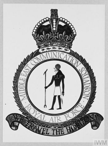Coat of arms (crest) of the Middle East Communication Squadron, Royal Air Force