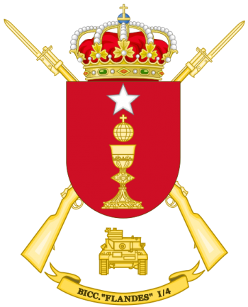 Coat of arms (crest) of the Tank Battalion Flandes I-4, Spanish Army