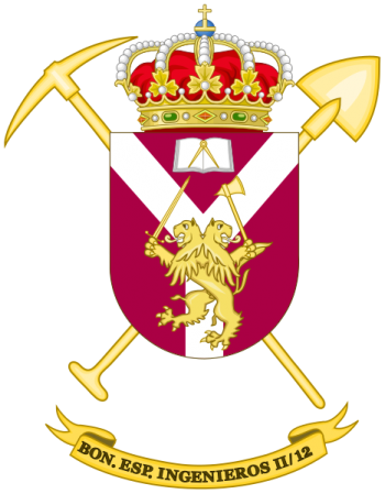 Coat of arms (crest) of the Specialist Engineer Battalion II-12, Spanish Army