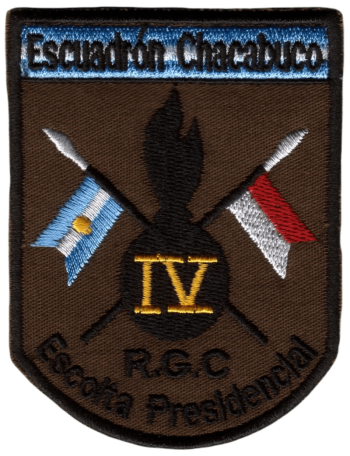 Coat of arms (crest) of the Chacabuco Squadron, Mounted Grenadier Regiment General San Martin, Argentine Army
