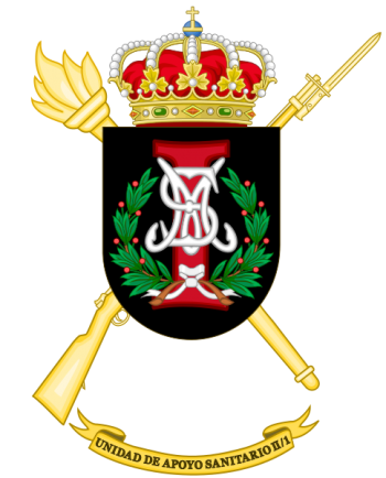 Coat of arms (crest) of the II-1st Army Health Support Unit, Spanish Army