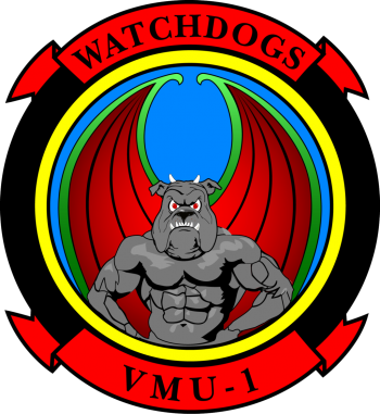 Coat of arms (crest) of the Marine Unmanned Aerial Vehicle Squadron (VMU)-1 Watchdogs, USMC