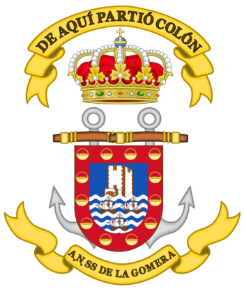 Coat of arms (crest) of the Naval Assistantship San Sebastian de la Gomera, Spanish Navy