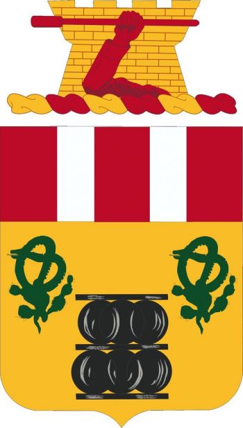 Arms of 1st Artillery Regiment, US Army