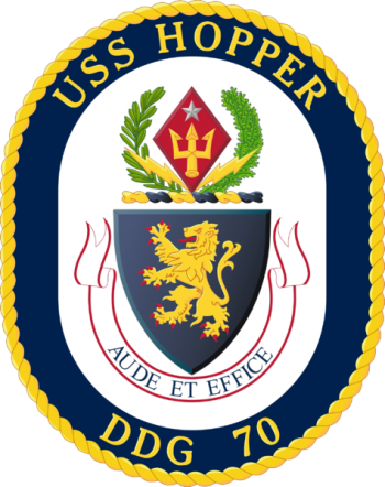 Coat of arms (crest) of the Destroyer USS Hopper