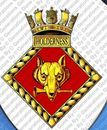 Coat of arms (crest) of the HMS Holderness, Royal Navy