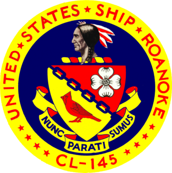 Coat of arms (crest) of the Cruiser USS Roanoke (CL-145)