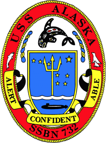 Coat of arms (crest) of the Submarine USS Alaska (SSBN-732)