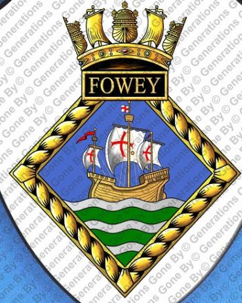 Coat of arms (crest) of the HMS Fowey, Royal Navy