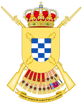 Coat of arms (crest) of the Tercio Duque de Alba 2nd of the Legion, Spanish Army