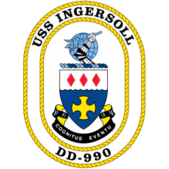 Coat of arms (crest) of the Destroyer USS Ingersoll (DD-990)