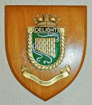 Coat of arms (crest) of the HMS Delight, Royal Navy