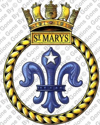 Coat of arms (crest) of the HMS St Marys, Royal Navy