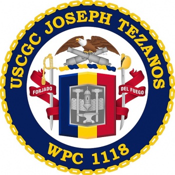 Coat of arms (crest) of the USCGC Joseph Tezanos (WPC-1118)