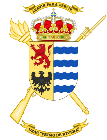 Coat of arms (crest) of the Barracks Services Unit Primo de Rivera, Spanish Army