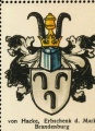 Wappen von Hacke, Erbschenck de Mark Brandenburg nr. 1810 von Hacke, Erbschenck de Mark Brandenburg