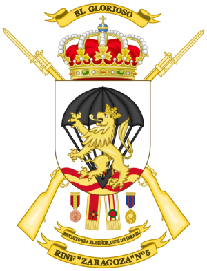Infantry Regiment Zaragoza No 5, Spanish Army.png