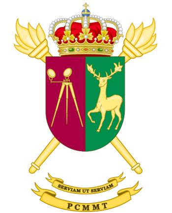 Coat of arms (crest) of the Signal Equipment Maintenance Park and Center, Spanish Army