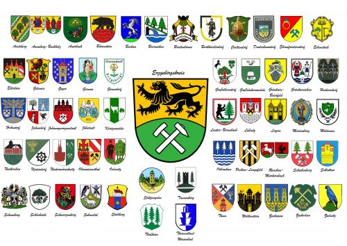 Arms in the Erzgebirgskreis District