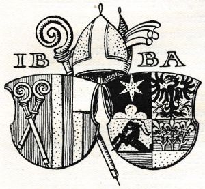 Arms (crest) of Johann Chrysostomos Benedikt März von Spruner