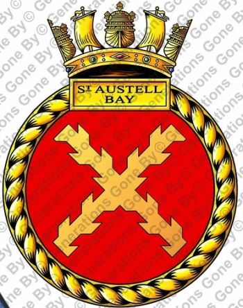 Coat of arms (crest) of the HMS St Austell Bay, Royal Navy
