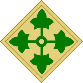 Coat of arms (crest) of 4th Infantry Division Ivy Division, US Army