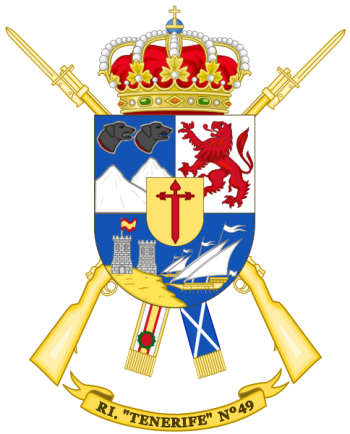 Coat of arms (crest) of the Infantry Regiment Tenerife No 49, Spanish Army