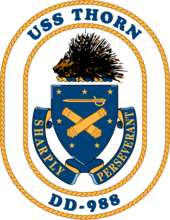 Coat of arms (crest) of the Destroyer USS Thorn (DD-988)