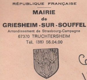 Blason de Griesheim-sur-Souffel/Coat of arms (crest) of {{PAGENAME
