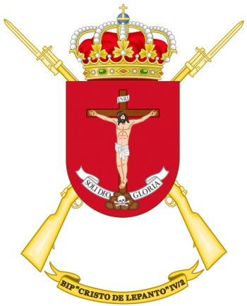 Coat of arms (crest) of the Protected Infantry Bandera Cristo de Lepanto IV-2, Spanish Army