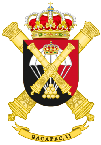 Coat of arms (crest) of the Parachute Field Artillery Group VI, Spanish Army