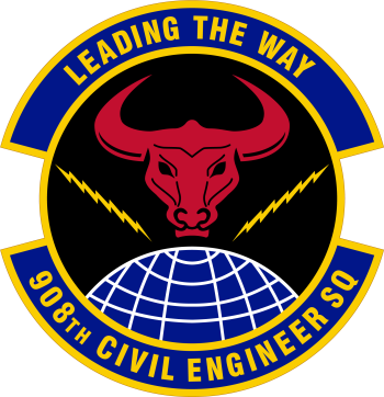 Coat of arms (crest) of the 908th Civil Engineer Squadron, US Air Force