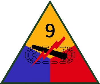 Coat of arms (crest) of 9th Armored Division, US Army