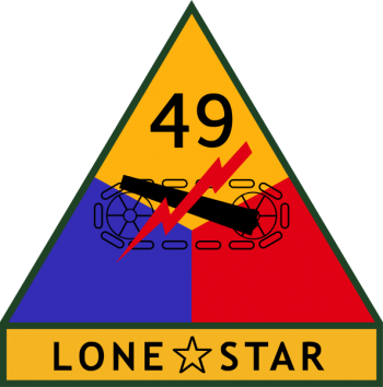 Coat of arms (crest) of the 49th Armored Division Lone Star, USA