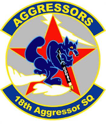 Coat of arms (crest) of the 18th Agressor Squadron, US Air Force