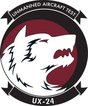 Coat of arms (crest) of the Unmanned Aircraft Test and Evaluation Squadron 24 (UX-24) Ghost Wolves, US Navy