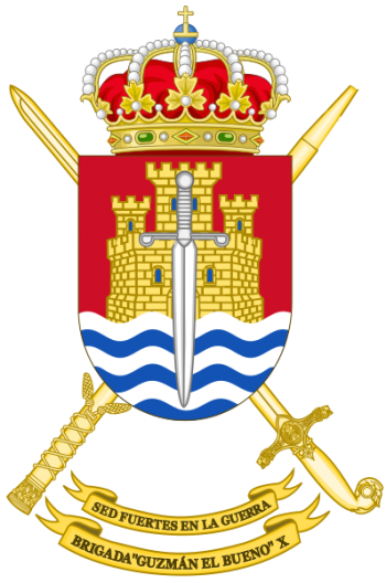 Coat of arms (crest) of the Brigade Guzmán el Bueno X, Spanish Army