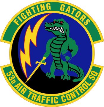 Coat of arms (crest) of the 53rd Combat Airfield Operations Squadron, US Air Force
