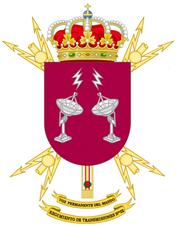 Coat of arms (crest) of the Signal Regiment No 22, Spanish Army