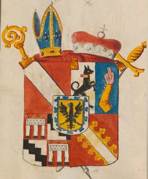 Arms (crest) of Franz Egon von Fürstenberg